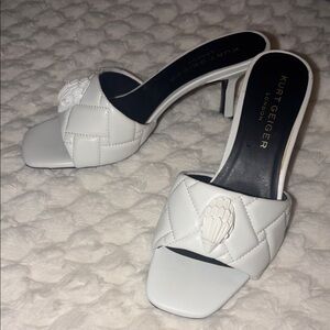 Kurt Geiger White Quilted Heels